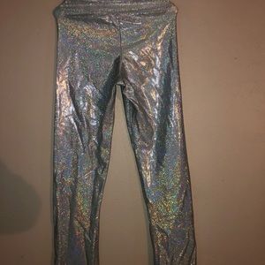 Holographic dance pants